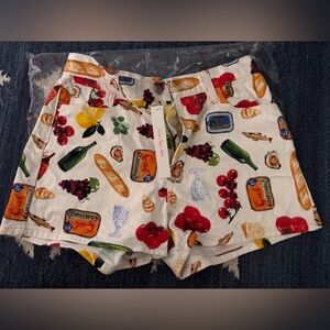 Lisa Says Gah Evan shorts in Italian Summer Print - size 10 in white